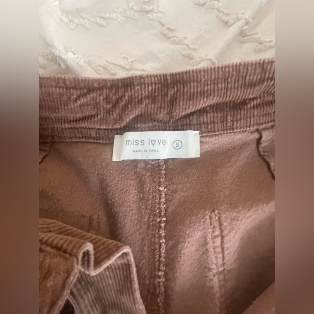 Brown corduroy, wide leg pant - Picture 4 of 5